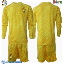 Fotballdrakt Barn Frankrike Keeper Hjemmedraktsett EM 2024 Langermet (+ Korte bukser)